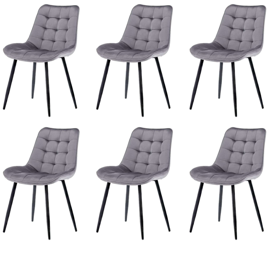 Pack 6 Sillas Capitonne Top Black 5