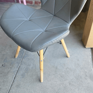 Silla Eames Mariposa Ecocuero GRIS (Segunda Selección)