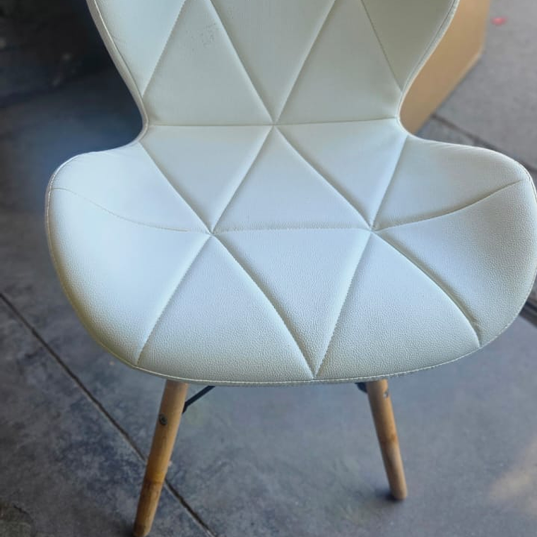 Silla Eames Mariposa Ecocuero Blanca (2da Seleccion) 5