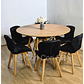 Comedor Mesa Wood 120cm + 6 Sillas Mariposa Velvet - Miniatura 13