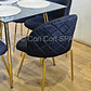 Comedor Rubi Gold 130x80cms  + 4 Sillas Bread Gold Velvet  - Miniatura 4