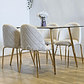 Comedor Rubi Gold 130x80cms  + 4 Sillas Bread Gold Velvet  - Miniatura 5