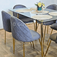 Comedor Rubi Gold 130x80cms  + 6 Sillas Bread Gold Velvet  - Miniatura 6