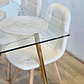 Comedor Rubi Gold 130x80cms + 6 Sillas Capitonne Velvet  - Miniatura 9