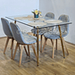 Comedor Rubi Gold 130x80cms + 4 Sillas Capitonne Velvet  - Miniatura 2