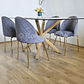 Comedor Madrid 140x80cms + 4 Sillas Bread Gold Velvet  - Miniatura 3
