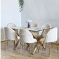 Comedor Medlock 130 x 80cm + 6 Sillas Bread Gold Velvet  - Miniatura 6