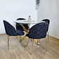 Comedor Warwick Gold 100cm + 4 Sillas Bread Gold - Miniatura 11