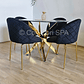 Comedor Warwick Gold 100cm + 4 Sillas Bread Gold - Miniatura 12