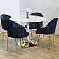 Comedor Tulip Gold Mármol 80cm + 4 Sillas Bread Gold - Miniatura 2
