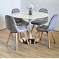 Comedor Tulip Gold Mármol 100cm + 4 Sillas Capitonne Velvet - Miniatura 11