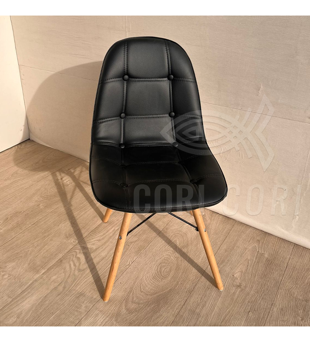 Comedor Medlock 130x80cm + 6 Sillas Capitonné Eames