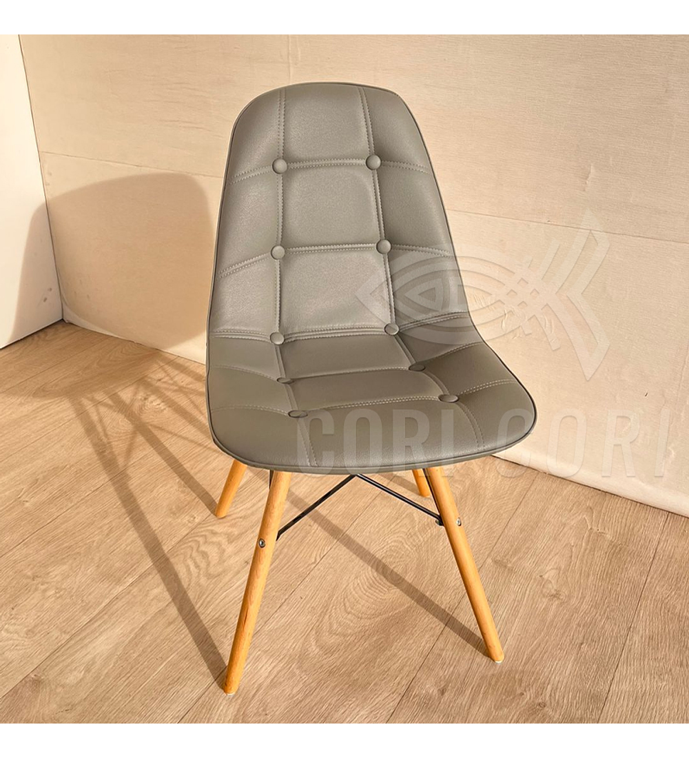 Comedor Medlock 130x80cm + 6 Sillas Capitonné Eames