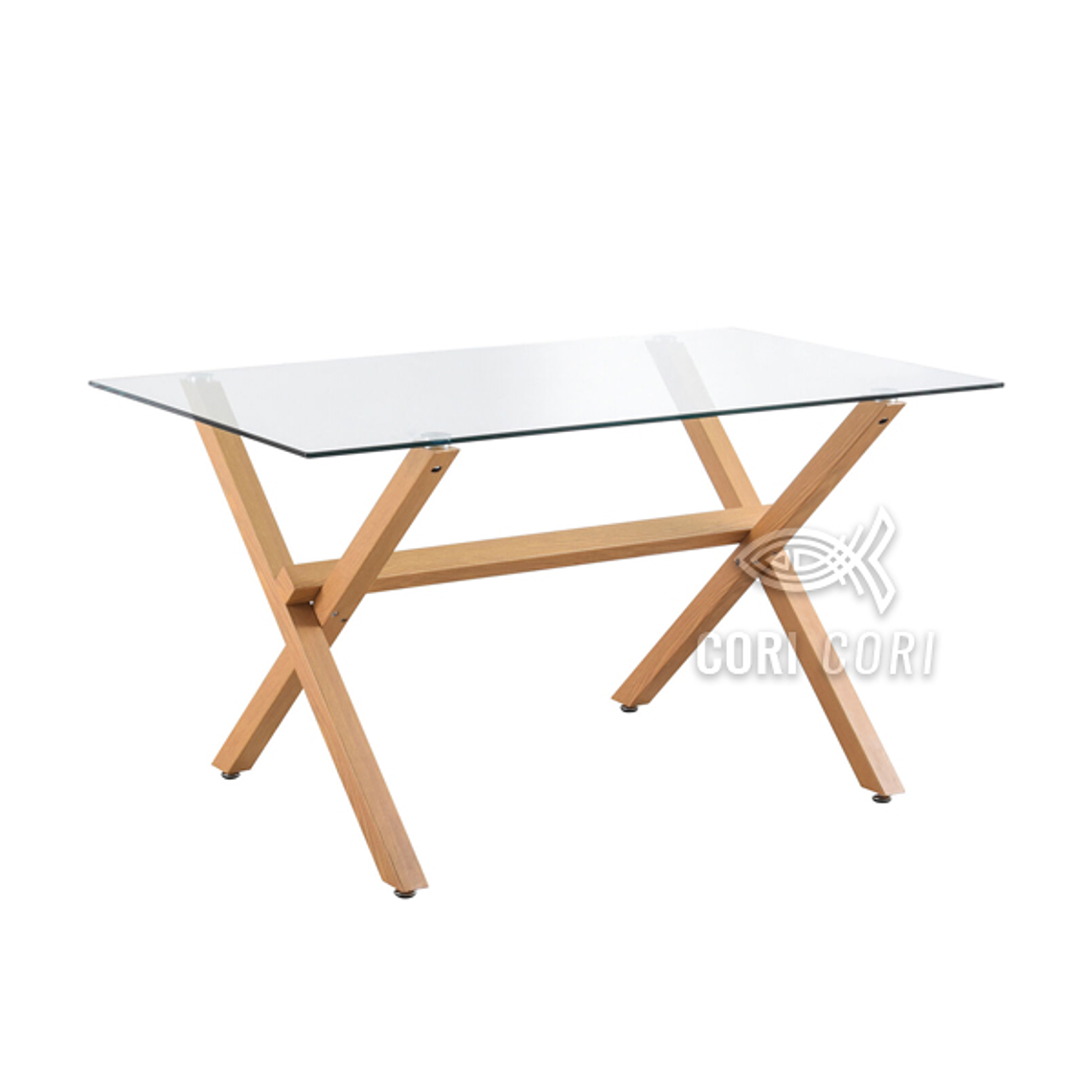 Comedor Medlock 130x80cm + 4 Sillas Capitonné Eames 10
