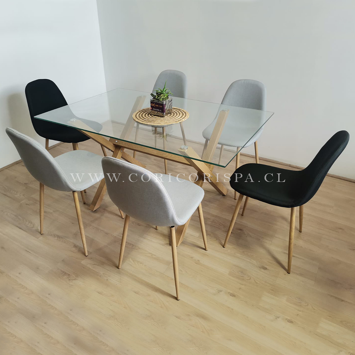 Comedor Medlock (130x80cms) +  6 Sillas Scoop  3
