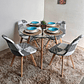 Comedor Eames Vidrio 80cms + 4 Sillas Patchwork Wood - Miniatura 6