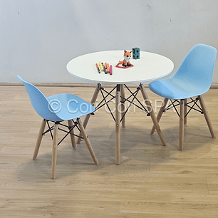 Pack Mesa Eames Kids + 2 Sillas Kids