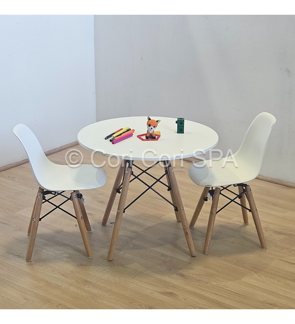 Pack Mesa Eames Kids + 2 Sillas Kids