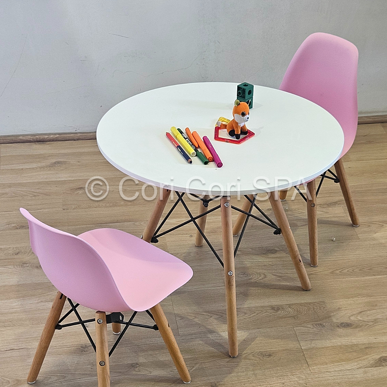 Pack Mesa Eames Kids + 2 Sillas Kids 8