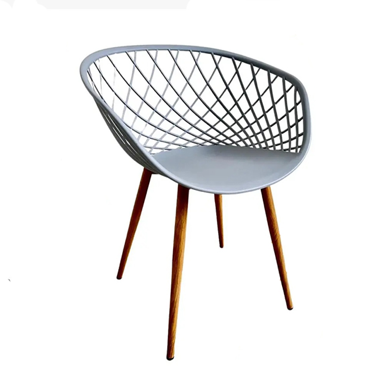 Comedor Eames Vidrio 100cm + 4 Butaca Mesh 11