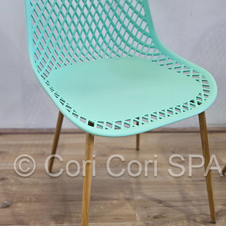 Comedor Mesa Wood 120cm + 4 Sillas Panal 8