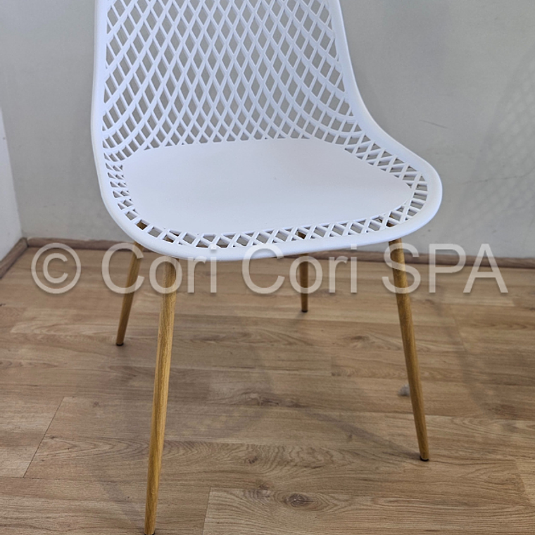 Comedor Mesa Eames Blanca 100cm + 4 Sillas Panal 5