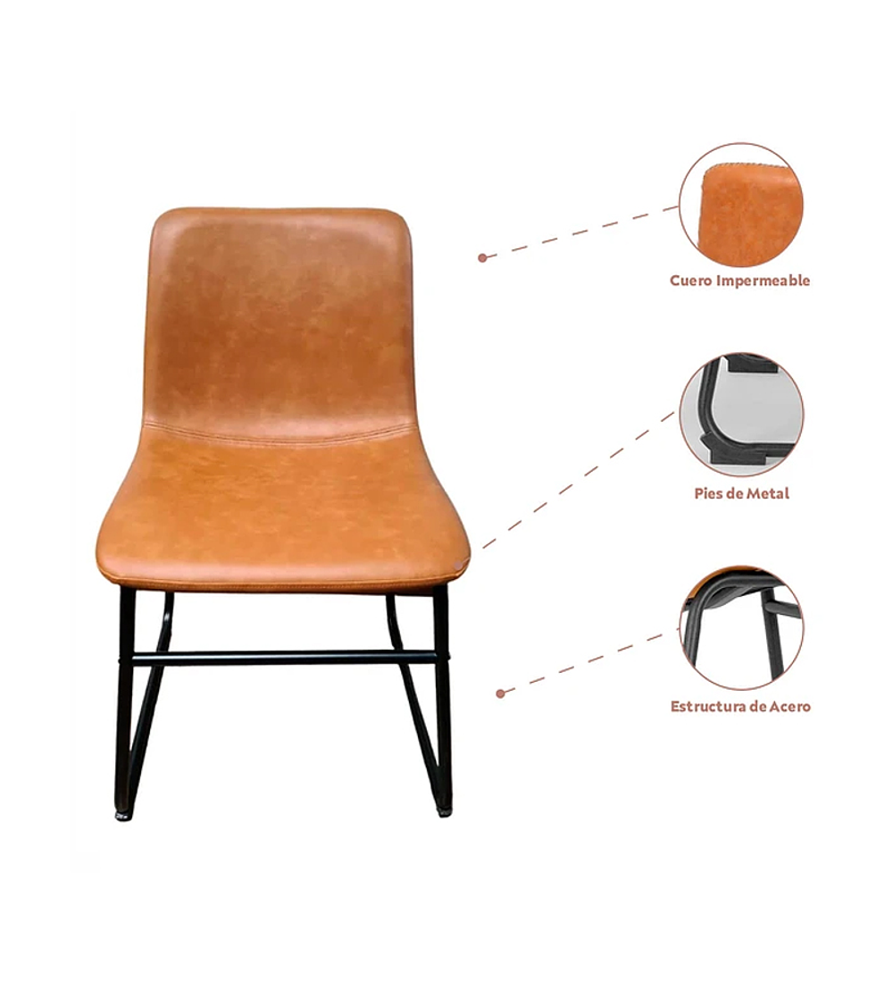 Silla Burgos de Cuero Crazy Horse