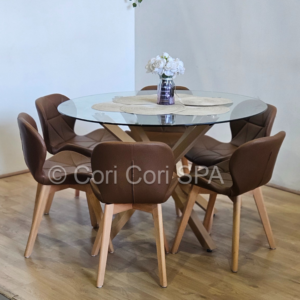 Comedor Mesa Warwick 120cms + 6 Sillas Mariposa Wood  5