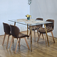Comedor Rubi Gold 130x80cms + 4 Sillas Mariposa Wood - Miniatura 2