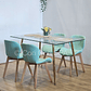 Comedor Rubi Gold 130x80cms + 4 Sillas Mariposa Wood - Miniatura 1