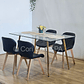 Comedor Rubi Gold 130x80cms + 4 Sillas Mariposa Wood - Miniatura 4