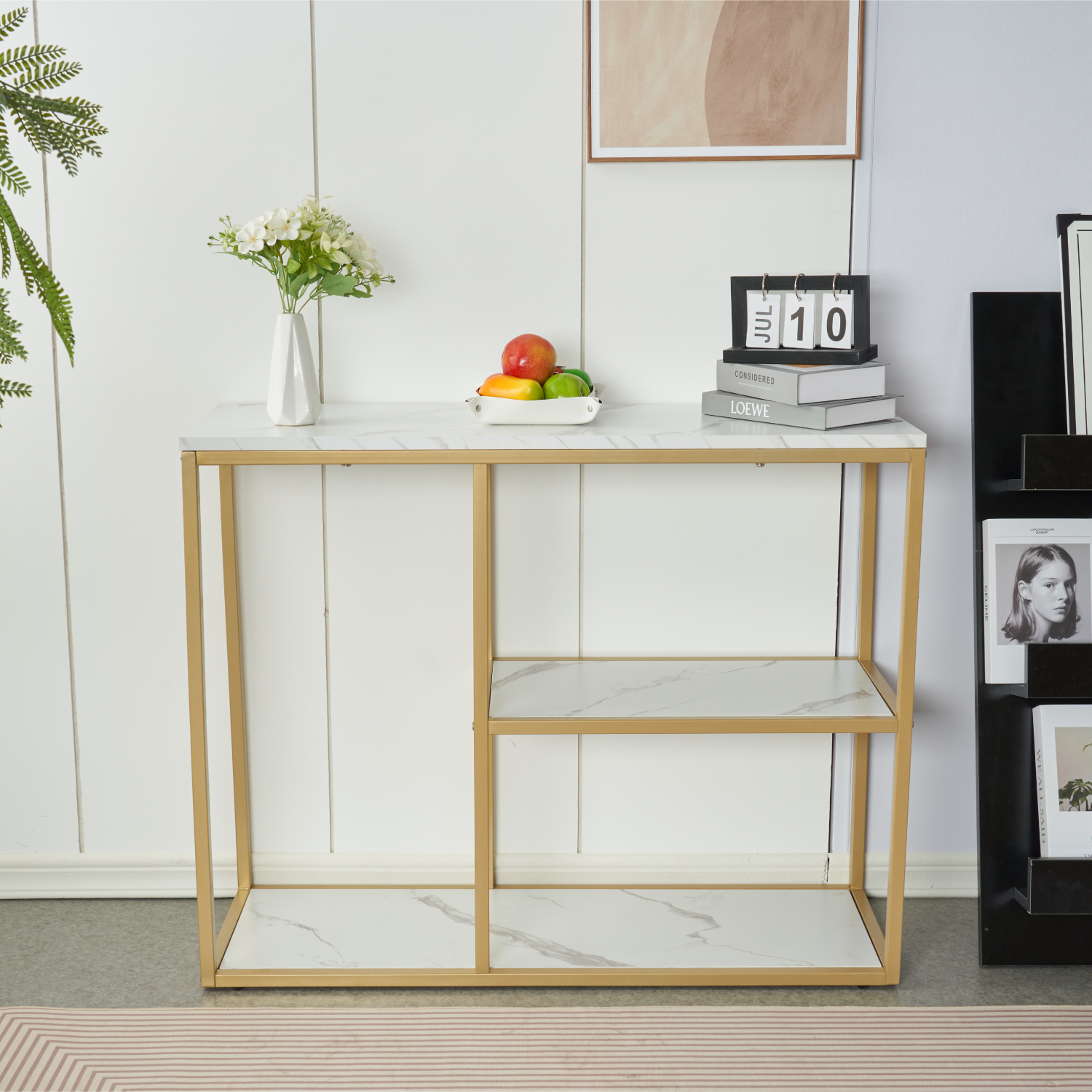 Arrimo White Stone MDF Marmol Blanco con separadores