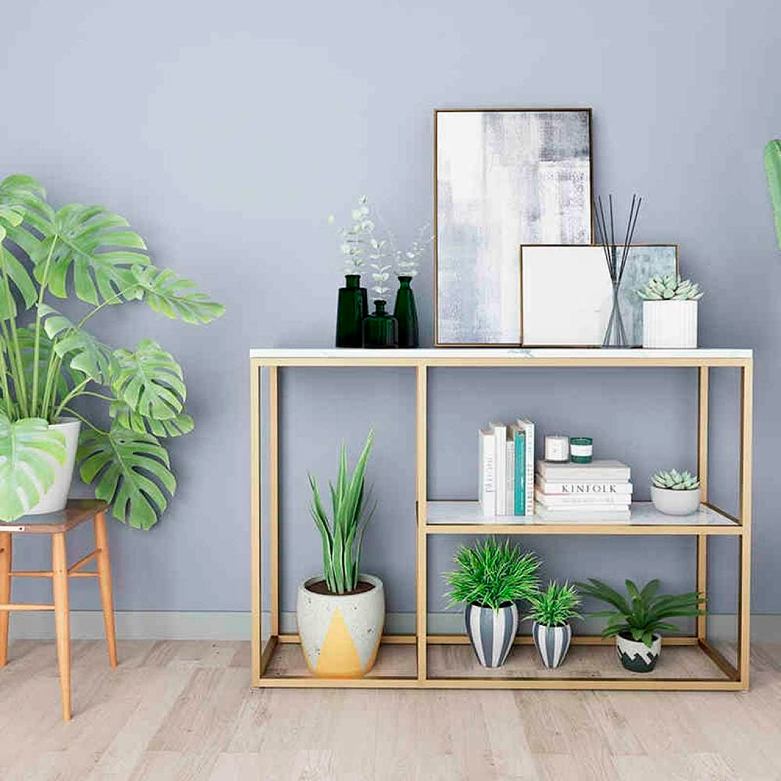 Arrimo White Stone MDF Marmol Blanco con separadores 2