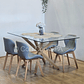 Comedor Madrid 140x80cms + 4 Sillas Mariposa Ecocuero Wood - Miniatura 4