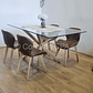 Comedor Madrid 140x80cms + 4 Sillas Mariposa Ecocuero Wood - Miniatura 5