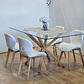 Comedor Madrid 160x90cms + 4 Sillas Mariposa Ecocuero Wood - Miniatura 1