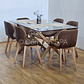 Comedor Medlock 130 x 80cm + 6 Sillas Mariposa Ecocuero Wood - Miniatura 2