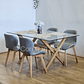 Comedor Medlock 140x90cms + 4 Sillas Mariposa Ecocuero Wood - Miniatura 4