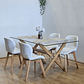 Comedor Medlock 140x90cms + 4 Sillas Mariposa Ecocuero Wood - Miniatura 1