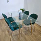 Comedor Rubi Gold 130x80cms + 4 Sillas Beetle - Miniatura 14
