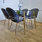Comedor Rubi Gold 130x80cms + 4 Sillas Beetle - Miniatura 2