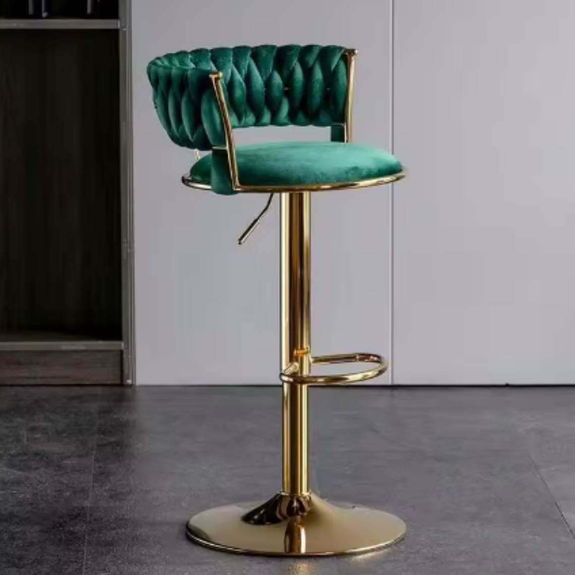 Taburete Queen Velvet Gold 1