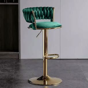 Taburete Queen Velvet Gold