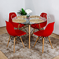 Comedor Eames Vidrio 120cms + 4 Sillas Eames - Miniatura 1