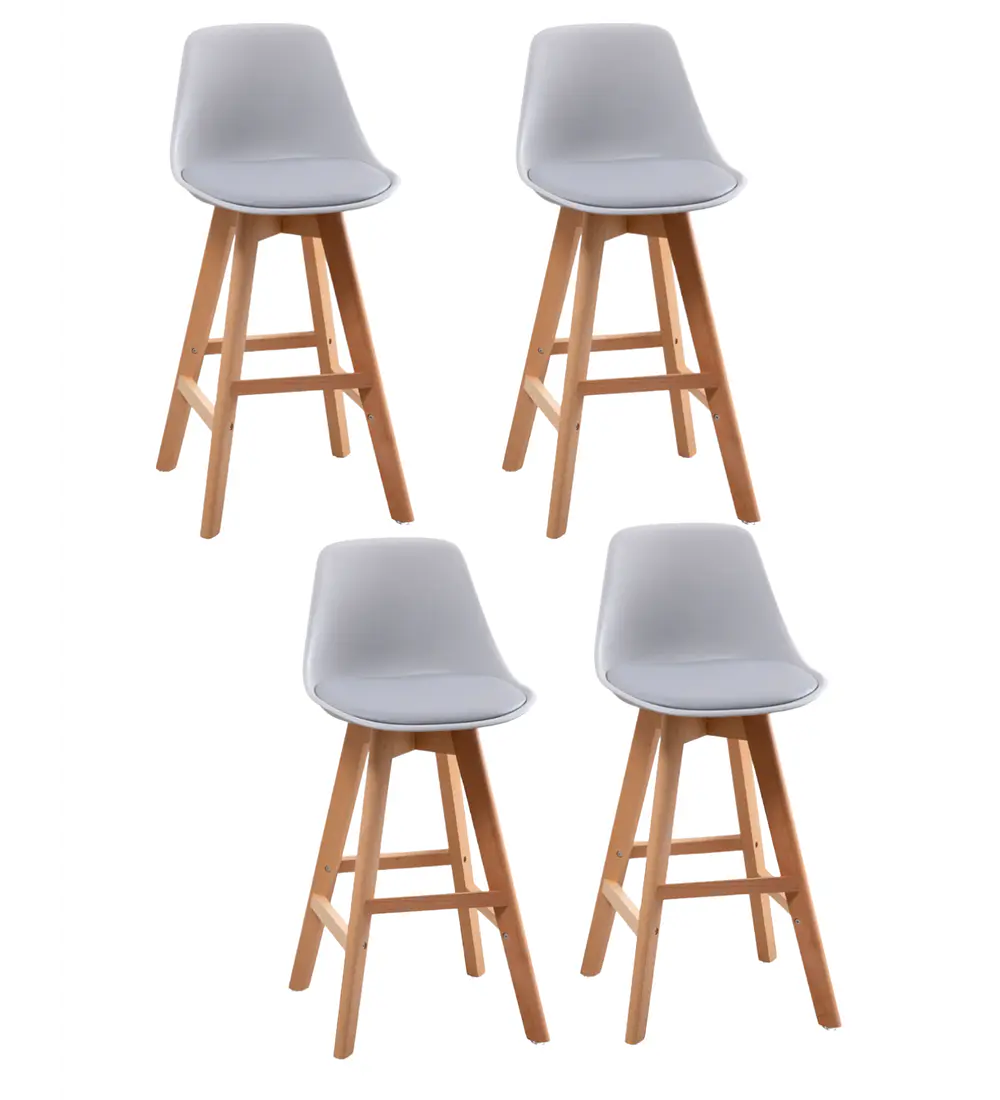 Pack 4 Taburetes Tulip 65cms