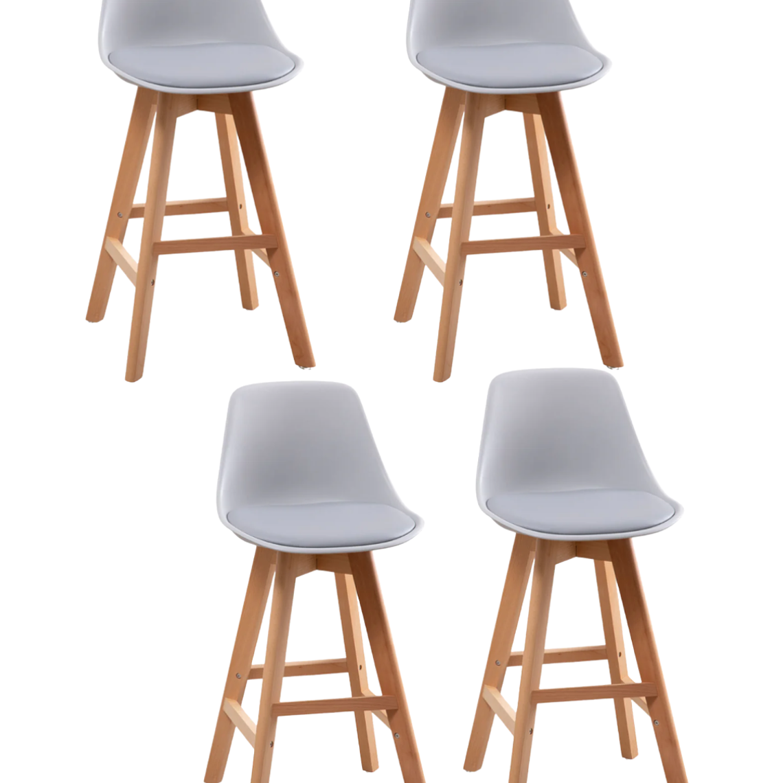 Pack 4 Taburetes Tulip 65cms 2