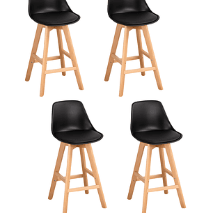 Pack 4 Taburetes Tulip 65cms