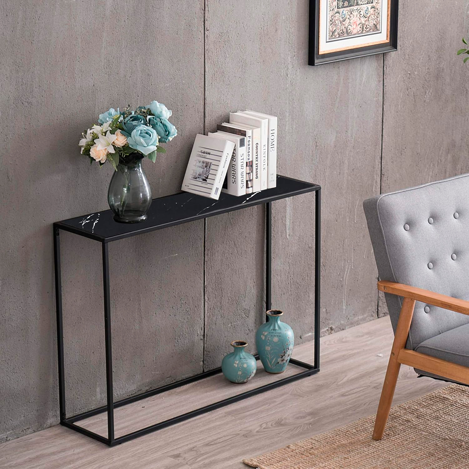 Arrimo Black Stone Cubierta MDF Marmol Negro