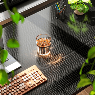 Escritorio Home Office Resistente Madera Negra 100cm