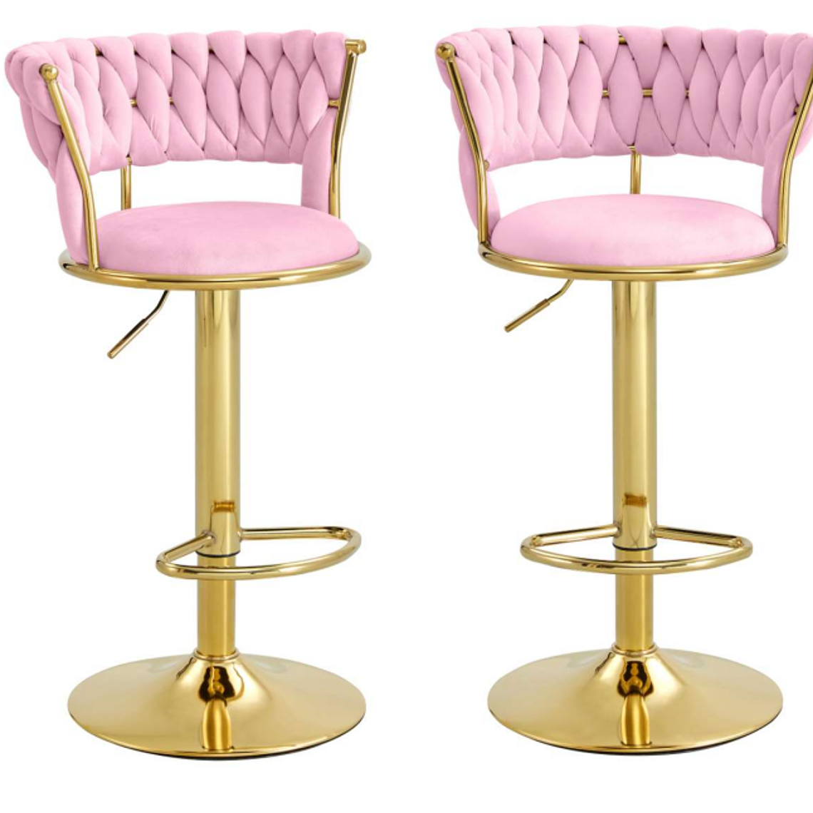 Pack 2 Taburetes Queen Velvet Gold 2